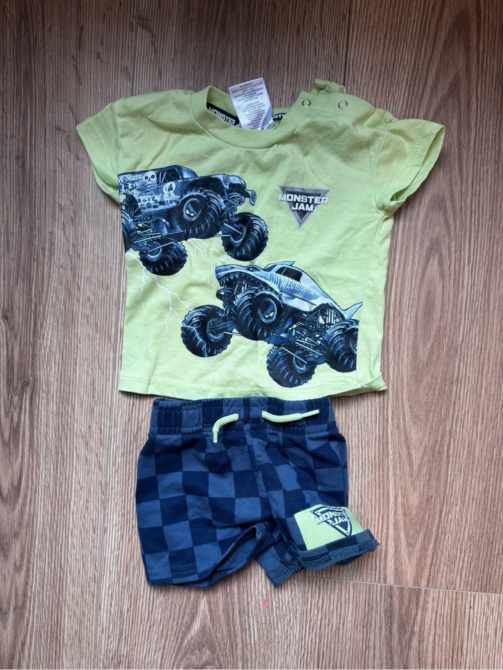 Set of 3 infant outfits! Monster trucks, Mickey Mouse and dinosaurs!
